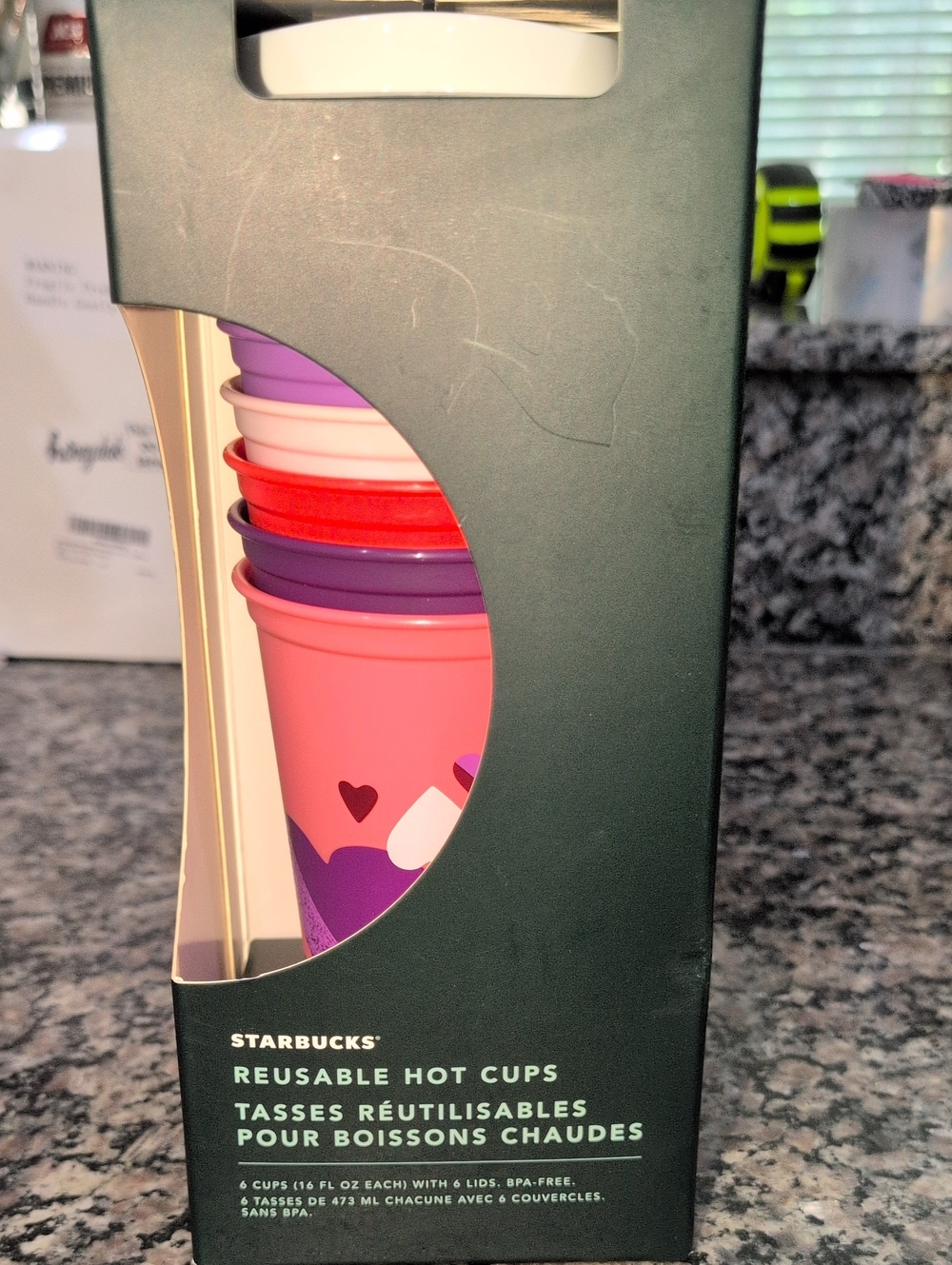 Starbucks Valentine's Day Reusable Color Changing Hot Cup Set Co